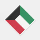 クウェート国旗 スタンダードランチョンナプキン (角)