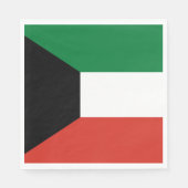 クウェート国旗 スタンダードランチョンナプキン (正面)