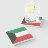 クウェート国旗 ストーンコースター (横)