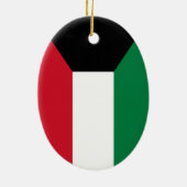 クウェート国旗 セラミックオーナメント (裏面)