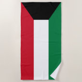 クウェート国旗 ビーチタオル (正面)