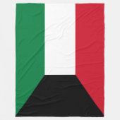 クウェート国旗 フリースブランケット (正面)