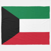 クウェート国旗 フリースブランケット (正面(横))