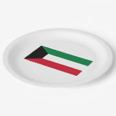 クウェート国旗 ペーパープレート (アングル)