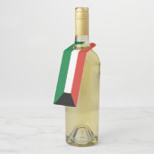 クウェート国旗 ボトルネックタグ (アングル)