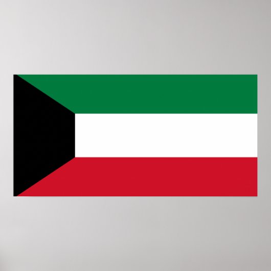 クウェート国旗 ポスター (正面)