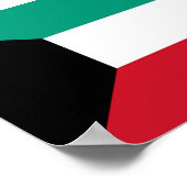 クウェート国旗 ポスター (角)