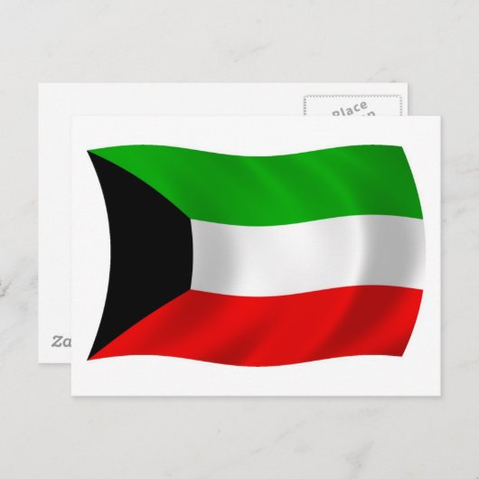 クウェート国旗 ポストカード (正面/裏面)