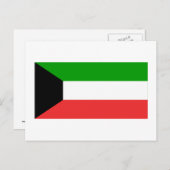 クウェート国旗 ポストカード (正面/裏面)