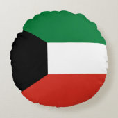 クウェート国旗 ラウンドクッション (正面)