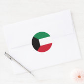 クウェート国旗 ラウンドシール (封筒)