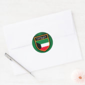 クウェート国旗 ラウンドシール (封筒)