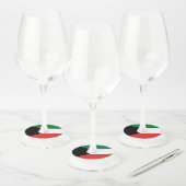 クウェート国旗 ワイングラスタグ (セット)