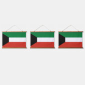 クウェート国旗 吊り下げ型タペストリー (トリプル)