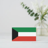 クウェート国旗 名刺 (スタンド正面)