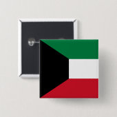 クウェート国旗 缶バッジ (正面&裏面)