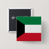 クウェート国旗 缶バッジ (正面&裏面)