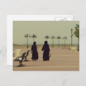 クウェート女性ショッピング ポストカード (正面/裏面)