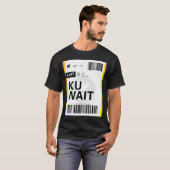 クウェート搭乗券 Tシャツ (正面フル)