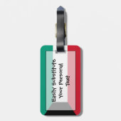 クウェート簡単ID個人の国旗 ラゲッジタグ (裏面縦)