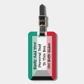 クウェート簡単ID個人用フラグ ラゲッジタグ (正面縦)