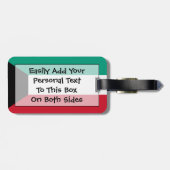 クウェート簡単ID個人用フラグ ラゲッジタグ (裏面横)