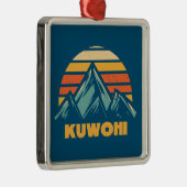 クウォヒノースカロライナテネシーレトロターコイズ メタルオーナメント (右)