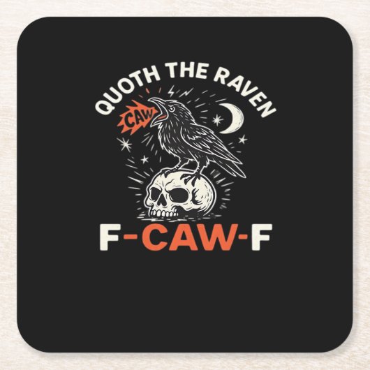 クウォース レイヴン F-Caw-F スクエアペーパーコースター (正面)