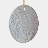 クェベック州ホテルデグラスピーコックスノー彫刻 セラミックオーナメント (右)