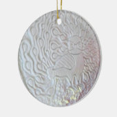 クェベック州ホテルデグラスピーコックスノー彫刻 セラミックオーナメント (左)