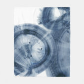 クェーサー – インクイブルーサークル フリースブランケット (正面)