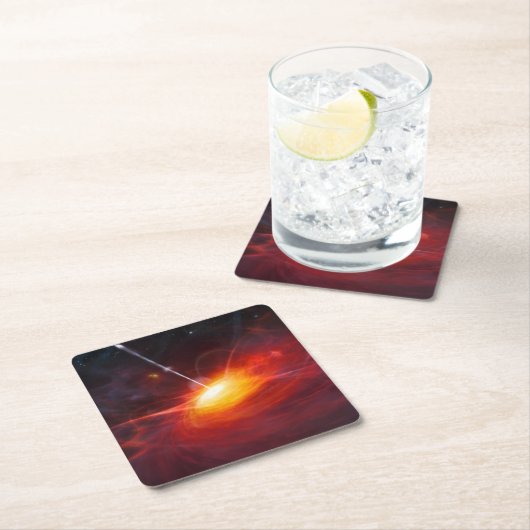 クェーサー。 スクエアペーパーコースター (インサイチュ)