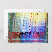 クエスチョンコラージュ抽象芸術 ポストカード (正面/裏面)