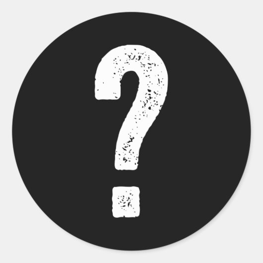 クエスチョンマークの推測 ラウンドシール (正面)