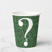 クエスチョンマーククリスマスパーティーグリーングリッター 紙コップ (裏面)