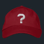 クエスチョンマーク 刺繍入りキャップ<br><div class="desc">疑問符アイコン</div>
