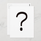 クエスチョンマーク？黒い青の赤 ポストカード (正面/裏面)