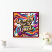 クエストが始まる スクエア壁時計 (ホーム)