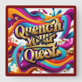 クエストが始まる スクエア壁時計 (正面)