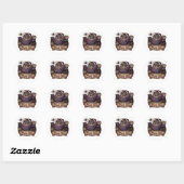 クエストはお休みかわいいRPG猫ステッカー ラウンドシール (シート)