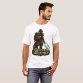 クエスト承諾 ファンタジー冒険者 Tシャツ (正面フル)