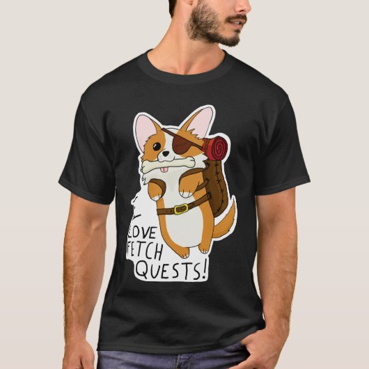 クエストDND CORGIが大好き Tシャツ (正面)