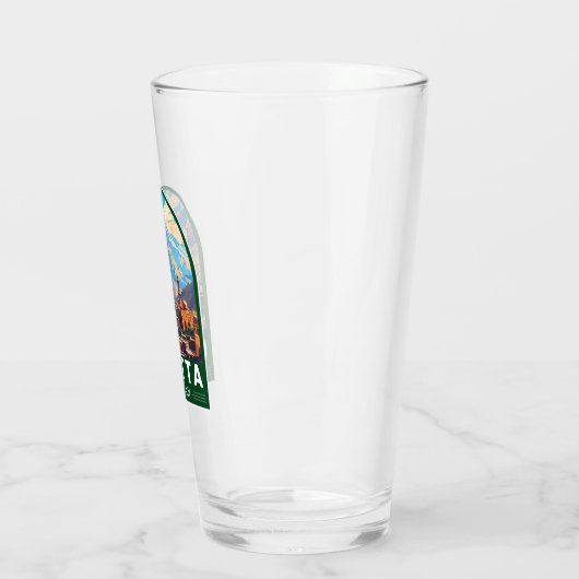 クエッタパキスタントラベルアートヴィンテージ タンブラーグラス (左)