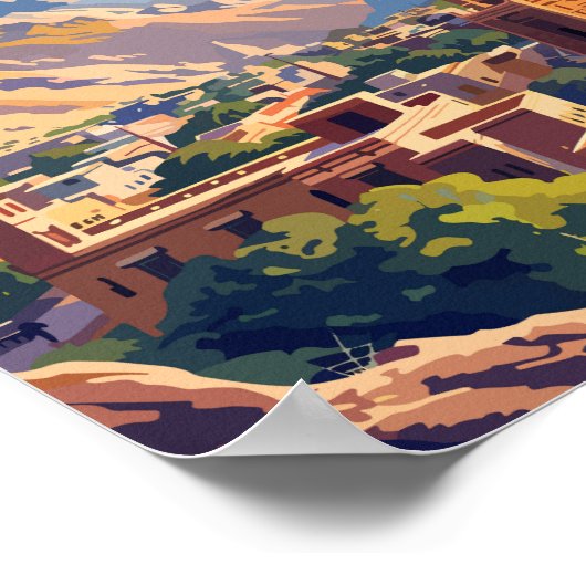 クエッタパキスタントラベルアートヴィンテージ ポスター (角)