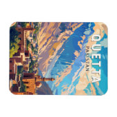 クエッタパキスタントラベルアートヴィンテージ マグネット (横)