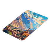 クエッタパキスタントラベルアートヴィンテージ マグネット (左側)