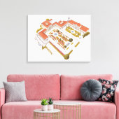 クエルツ宮殿。リスボアポルトガル キャンバスプリント (インサイチュ (リビング))