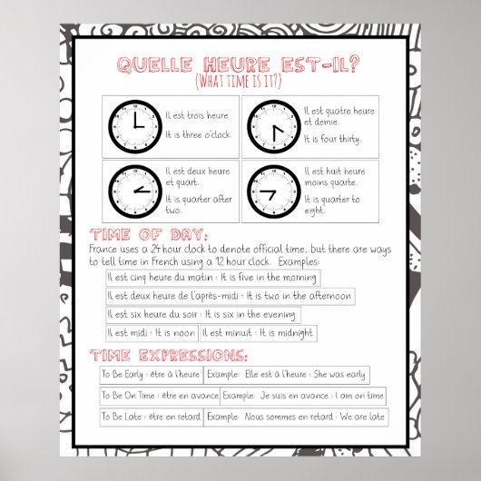 クエル・ヘア・エストイル？今何時だ？ ポスター (正面)