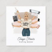 クエレガントイーンブランディングデザイン スクエア名刺 (正面)