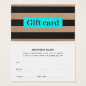 クエレガントフェイクラモダンフトブラックターコイズストライプズ (正面&裏面)